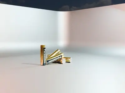 Parasonic AA Alkaline Battery Free low-poly 3D model