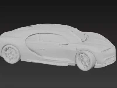 Bugatti Chiron 3D Model Free 3D print model