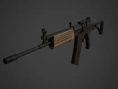 Galil AR Low Poly Low-poly 3D model