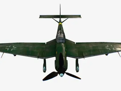 German bomber ground-attack Junkers Ju 87 Stuka Low-poly 3D model