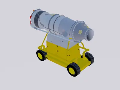 Turboprop Aircraft Engine Canada PT6 3D model