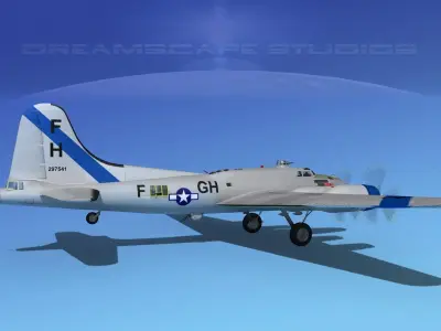 Boeing B-17F Flying Fortress HP V06 3D model