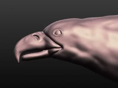 eagle sculpted 3D model
