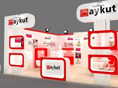 Exhibition Stand - ST0040 3D model