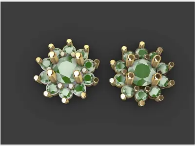 new commercial earrings collection 22 files top 3D print model