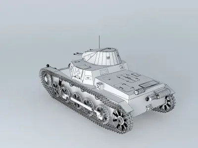 Panzer I - Panzerkampfwagen I Ausf B (German tank) 3D model