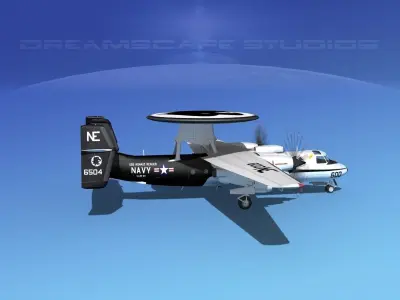 Grumman E-2C Hawkeye V15 3D model