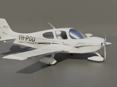 Aircraft - Airplane - Cirrus SR22 VH-PGU 3D model