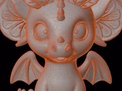 Lemon Dragon Fantasy Creature 3D Print Model 3D print model