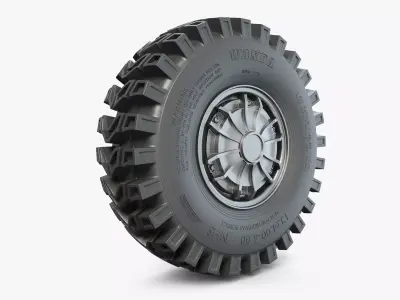 Off-Road Electric-Motor Wheel 3D model