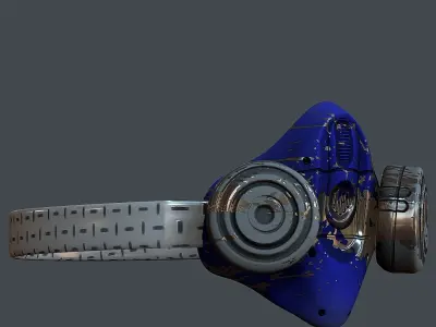 Gas mask helmet 3d model scifi Low-poly Low-poly 3D model