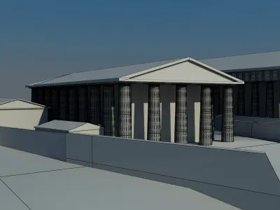 Parthenon ancient greek temple 3D model