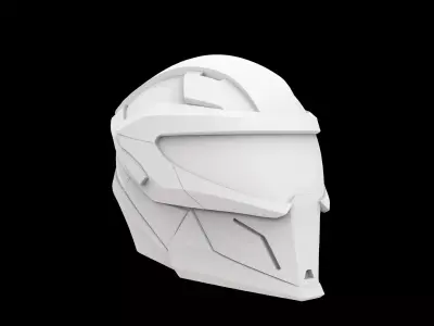 Futuristic Helmet 3D print model purchase