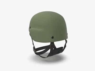 Kevlar Helmet Foliage Green Low-poly 3D model