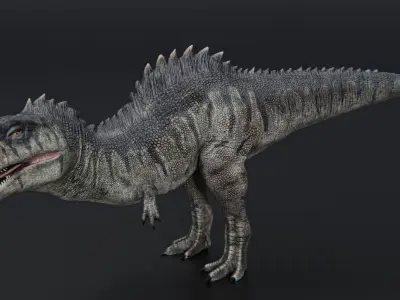 Monster Giganotosaurus Dinosaur Low-poly 3D model