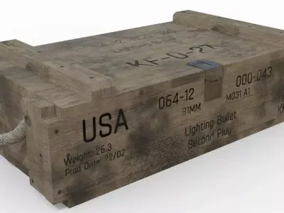 Ammunition Chest Game Ready PBR Model Free low-poly 3D model