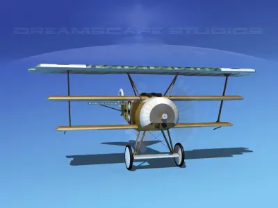 Fokker DR-1 Triplane V16 3D model