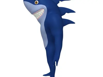 Shark Cartoon 3D model
