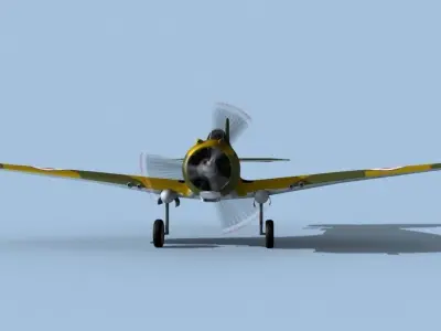 Curtiss H-75C Mohawk Portugal 3D model