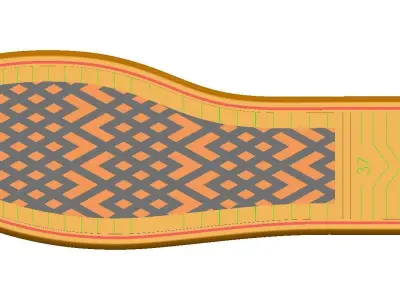 PVC Sole design for Women Low-poly 3D model