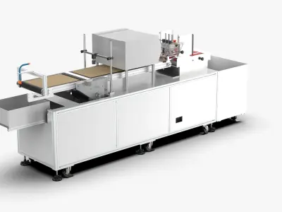 Automatic Carton QR Code Visual Inspection Assembly Line 3D model