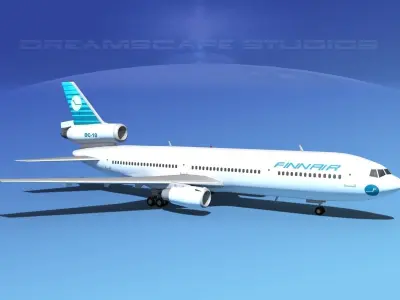 Douglas DC-10 Finnair 3D model