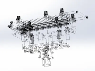 Double axle shifting load fine tuning platform 3D model
