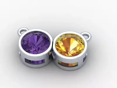 pendant too stone 3D print model