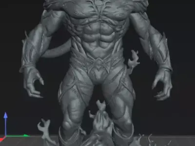 Titan STL DnD Tabletop Miniature 3D Print Model  3D print model