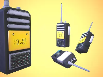 WALKIE TALKIE CARTOON STYLIZED Low-poly 3D model