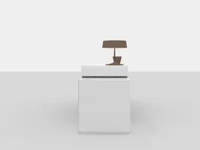 Loft Modern Office Desk Free 3D model