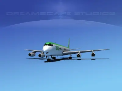 Douglas DC-8-63F BAX Global 3D model