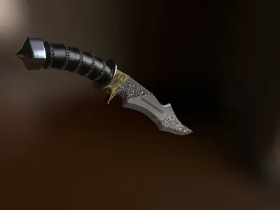 Hunting Knife HQ Free low-poly 3D model