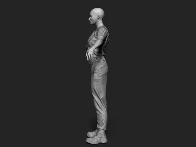 Female high poly 3d model person 3D model