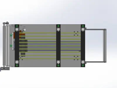 Double axle shifting load fine tuning platform 3D model