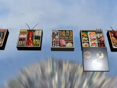 Japanese cuisine Osechi Oseti 3D model