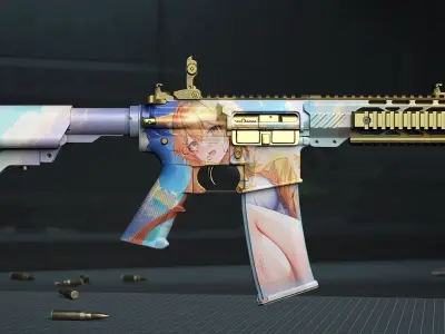 AR15 Anime- assault rifle 3D model