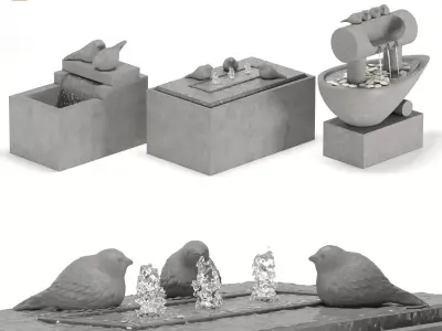 bird Fountain 3D model