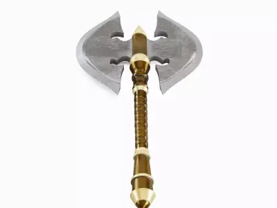 Stylized War Axe 03 Low-poly 3D model