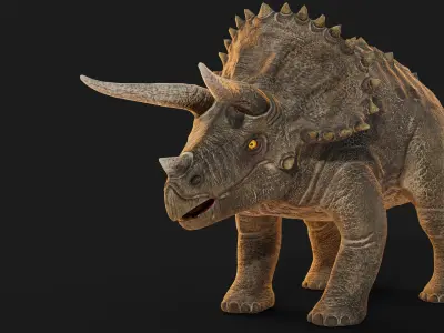 Dinosaur Triceratops 3D Model - Game-Ready and Versatile Low-poly 3D model