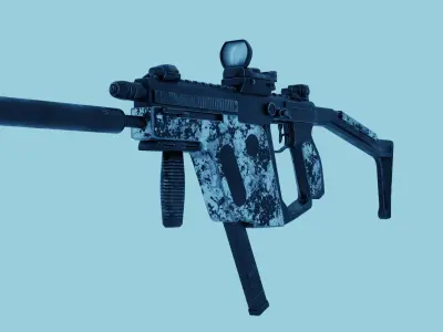 Kriss Vector Gun Low-poly 3D model