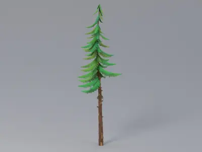 Cartoon Pine 01 3D model