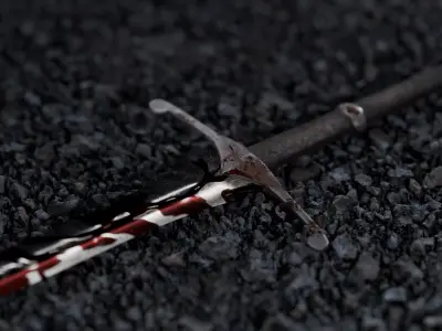 Realistic Dark Fantasy Bastard Sword - Game Ready PBR Low-poly 3D model
