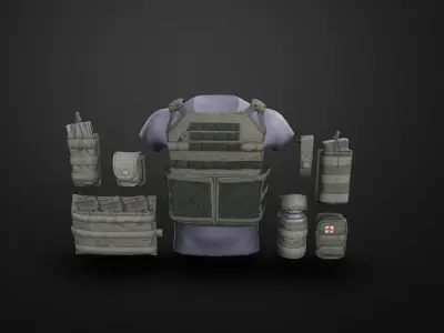 JPC Vest Low-poly 3D model