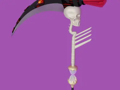 Scythe Of Bones Low-poly 3D model