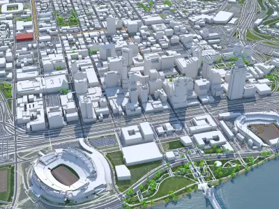 Cincinnati City Ohio USA 3D model buy