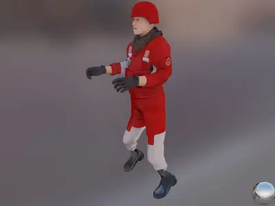 Army Man With Military Textures Pilot 3D model