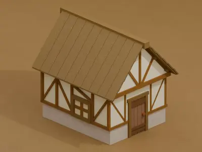 Medieval House Design 1 Low-poly 3D model