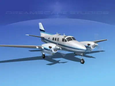 Beechcraft King Air C90 V04 3D model