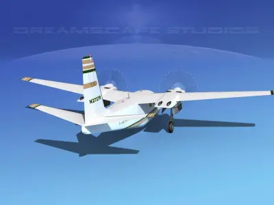 Aero Commander 500 V04 3D model
